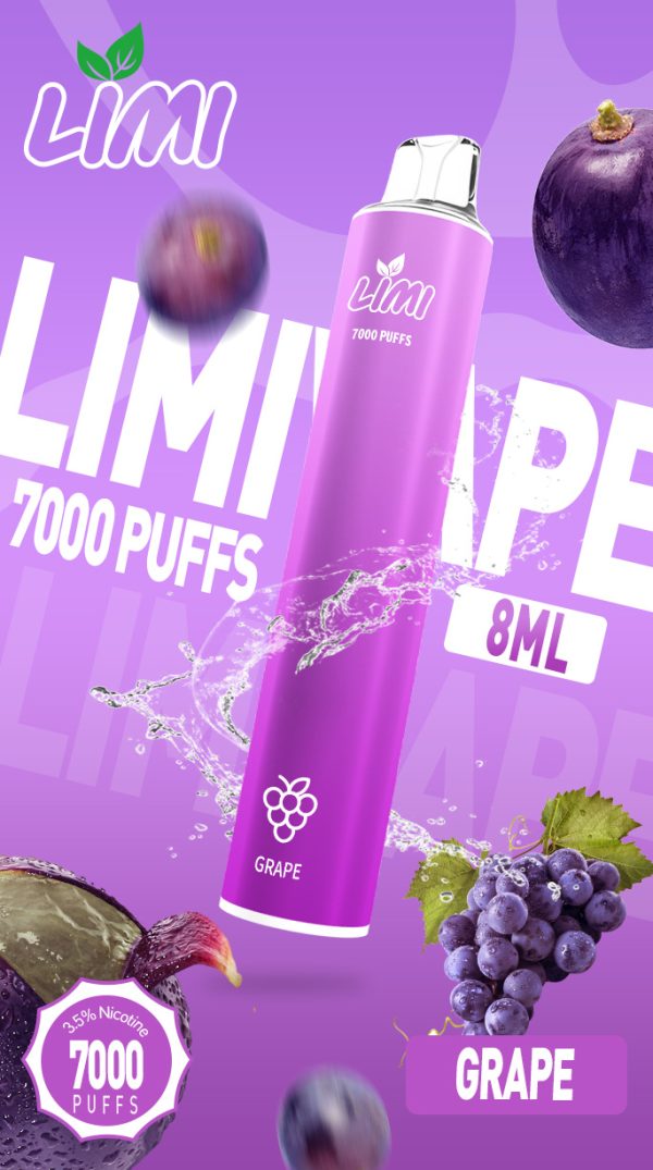 LIMI發光拋棄式電子煙7000口PUFFS、新品上市16種口味：圖片 3