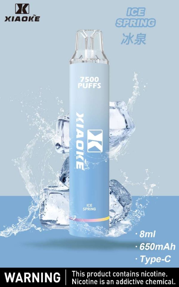 Xiaoke枭客7500口一次性抛弃式電子煙、新款上市25种口味吸入时亮彩色跑马灯：圖片 3