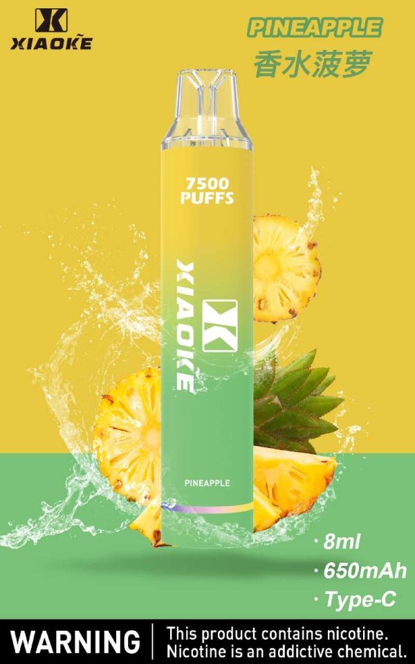 Xiaoke枭客7500口一次性抛弃式電子煙、新款上市25种口味吸入时亮彩色跑马灯：圖片 4