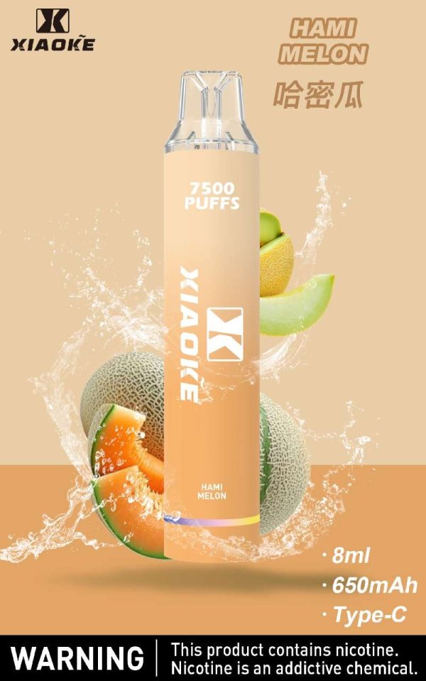 Xiaoke枭客7500口一次性抛弃式電子煙、新款上市25种口味吸入时亮彩色跑马灯：圖片 5