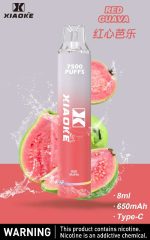 Xiaoke枭客7500口一次性抛弃式電子煙、新款上市25种口味吸入时亮彩色跑马灯：圖片 9