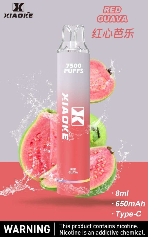 Xiaoke枭客7500口一次性抛弃式電子煙、新款上市25种口味吸入时亮彩色跑马灯：圖片 9
