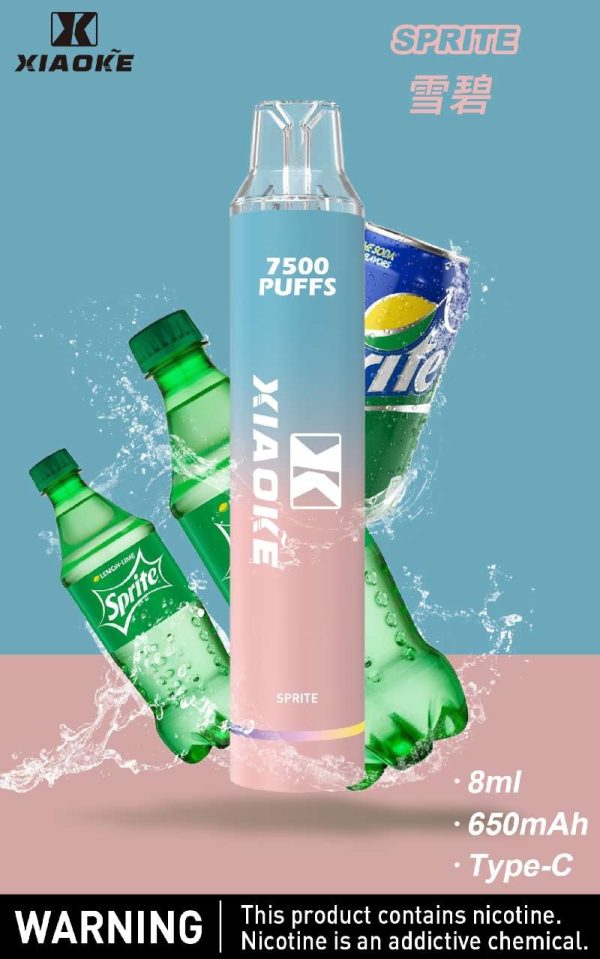 Xiaoke枭客7500口一次性抛弃式電子煙、新款上市25种口味吸入时亮彩色跑马灯：圖片 10