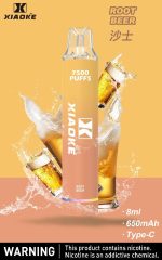 Xiaoke枭客7500口一次性抛弃式電子煙、新款上市25种口味吸入时亮彩色跑马灯：圖片 15