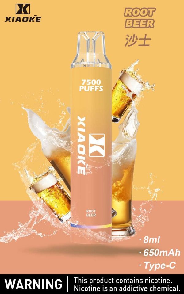 Xiaoke枭客7500口一次性抛弃式電子煙、新款上市25种口味吸入时亮彩色跑马灯：圖片 15