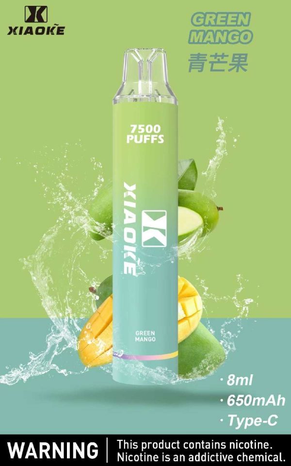 Xiaoke枭客7500口一次性抛弃式電子煙、新款上市25种口味吸入时亮彩色跑马灯：圖片 19