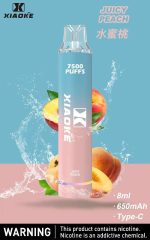 Xiaoke枭客7500口一次性抛弃式電子煙、新款上市25种口味吸入时亮彩色跑马灯：圖片 21