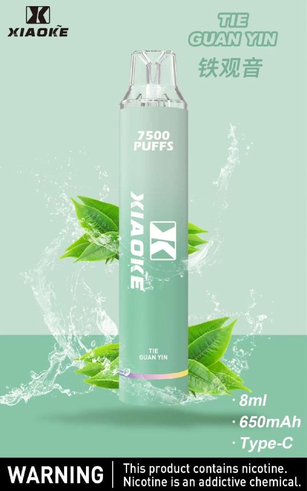 Xiaoke枭客7500口一次性抛弃式電子煙、新款上市25种口味吸入时亮彩色跑马灯：圖片 25