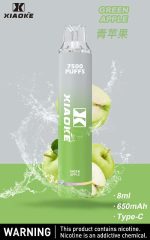 Xiaoke枭客7500口一次性抛弃式電子煙、新款上市25种口味吸入时亮彩色跑马灯：圖片 27