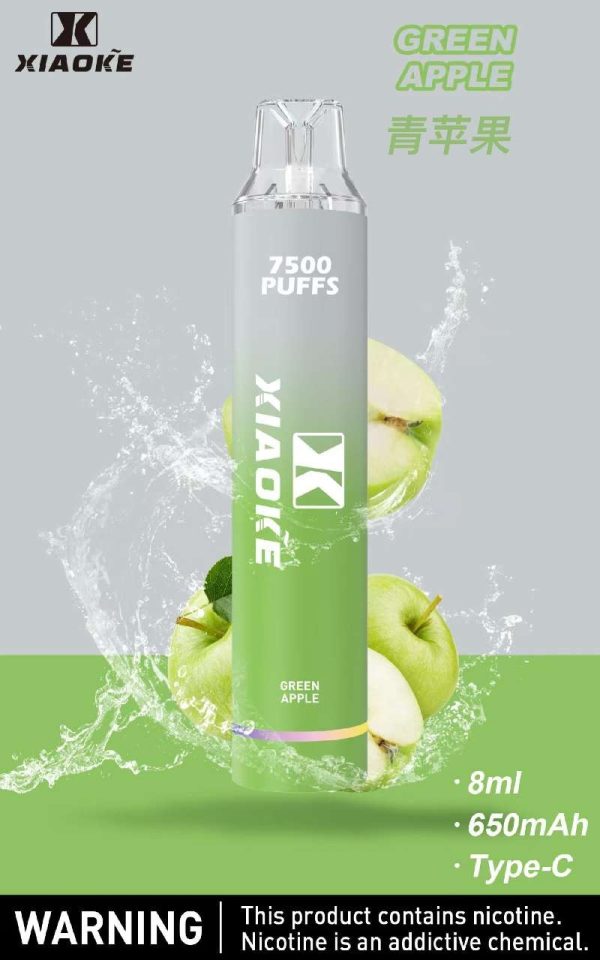 Xiaoke枭客7500口一次性抛弃式電子煙、新款上市25种口味吸入时亮彩色跑马灯：圖片 27