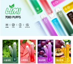 LIMI發光拋棄式電子煙7000口PUFFS、新品上市16種口味